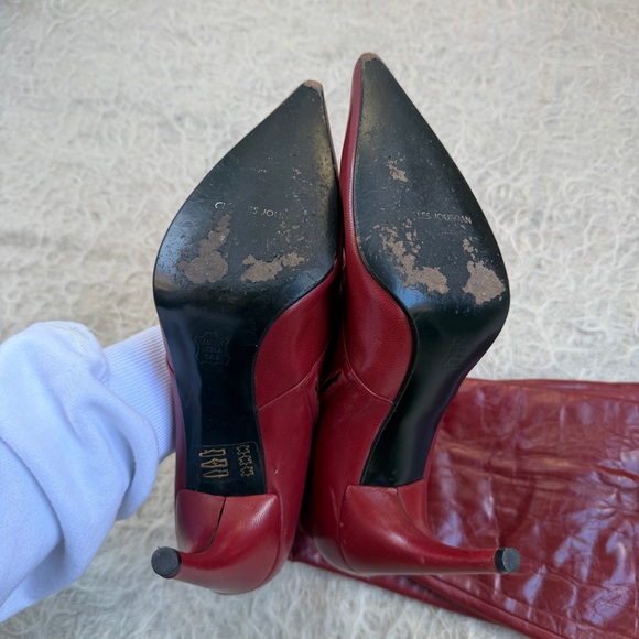 Y2K Cherry Red Stiletto Knee-High Leather Boots – 6.5 - Picture 6 of 6